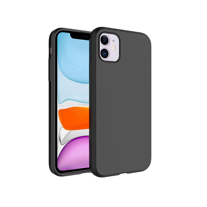 Husa de protectie compatibila iPhone 12 Mini, Silicon, Negru