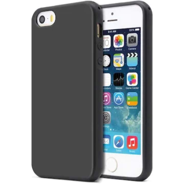 Калъф съвместим с Apple 7 / 8 / SE 2020, силиконов, черен