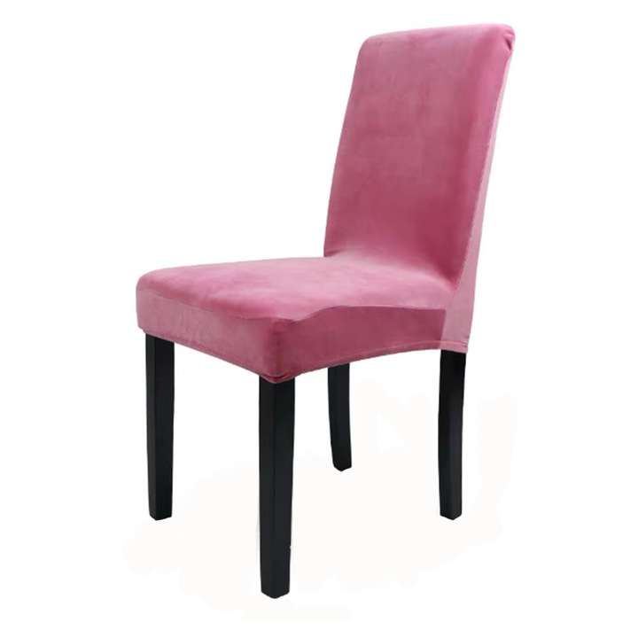 Husa de scaun din piele intoarsa, 35 - 60 cm, Material elastic, Roz