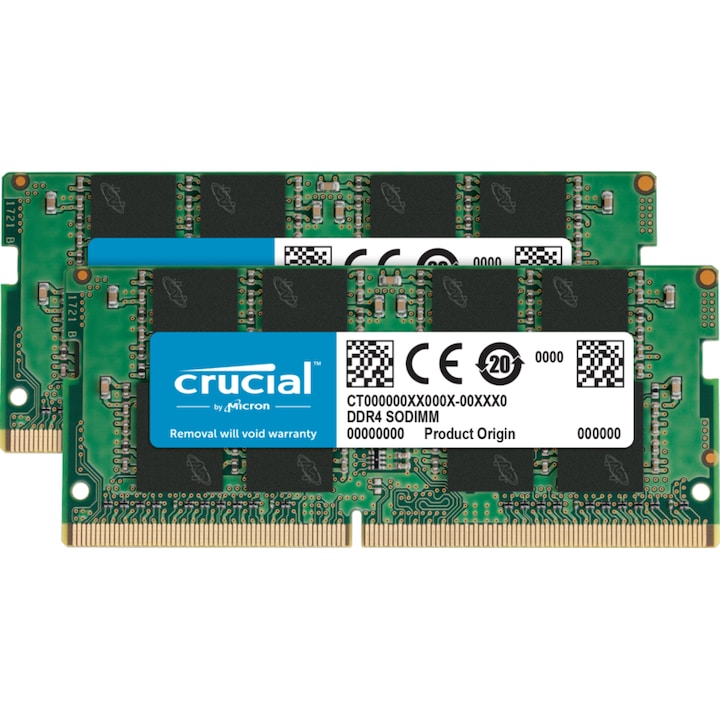 Memorie laptop Crucial 32GB (2x16GB) DDR4 2400MHz CL22