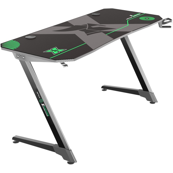 Бюро Gaming Serioux zRadiance, Черен/Зелен