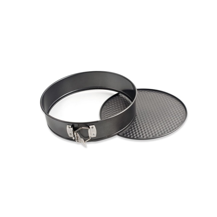 Tava rotundă detașabilă, BREZIUM, neagră, 26x6cm