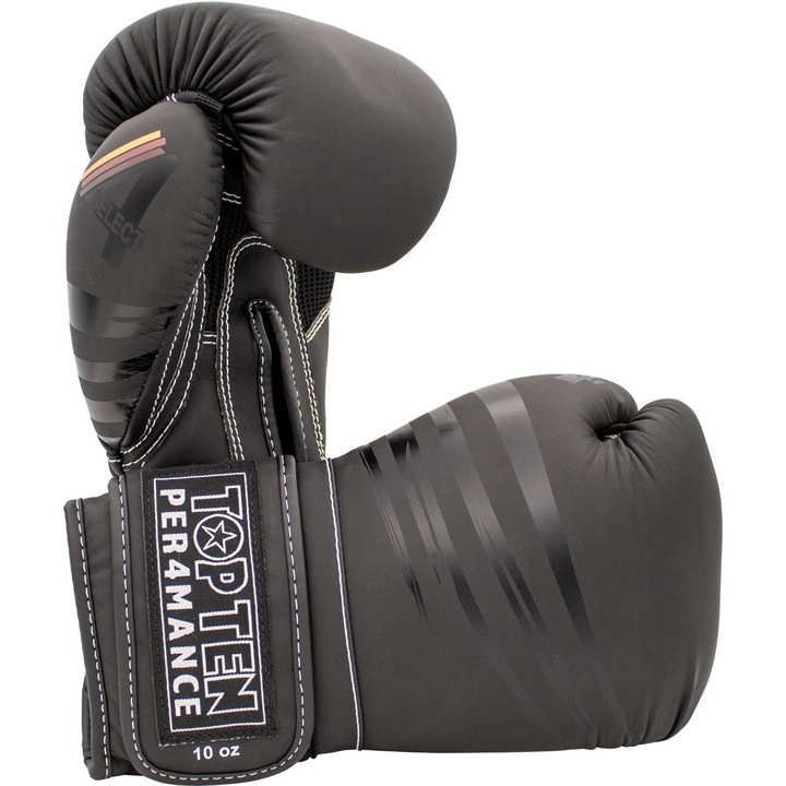 Manusi box "4select", Top Ten, Negru, 10 OZ