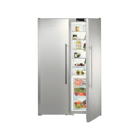 Side by side Liebherr Premium SBSes 7263 formata din SKBes 4210+ SGNes 3011, Premium, Clasa A+/A++, 620 l, Congelator NoFrost, IceMaker, BioFresh 117 l, H 185.2 cm, Full Inox