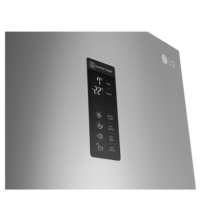 Combina frigorifica LG GBB59PZKVS, 318 l, Clasa A+, Full No Frost, H 190 cm, Argintiu