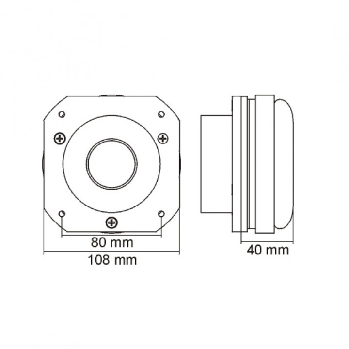 Dome hangszóró 3", 150/300 W - 8 Ohm