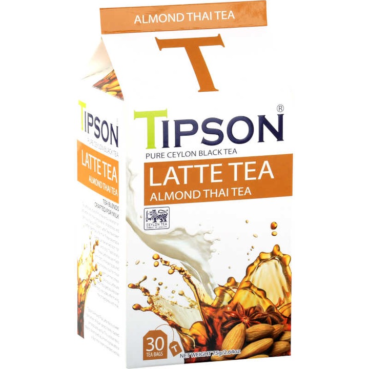 Ceai negru Tipson Almond Thai Tea, 2.5 g x 30