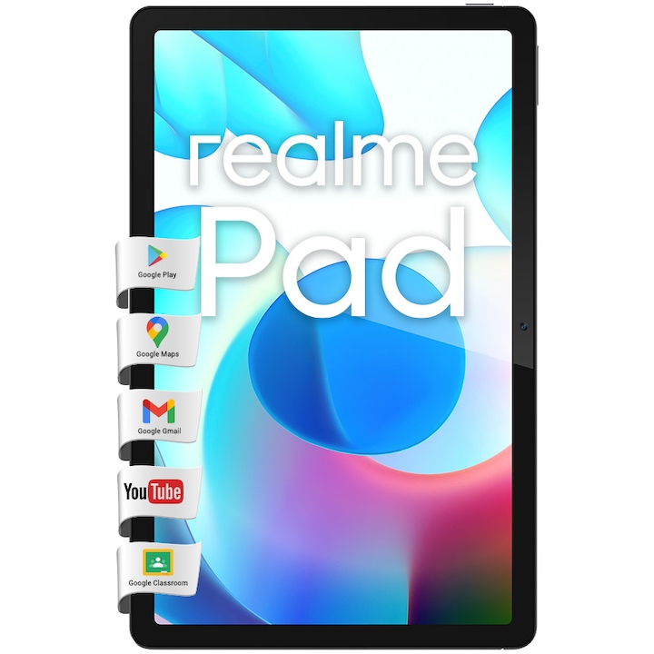 Tableta Realme Pad, 10.4", Octa- Core, 4GB RAM, 64GB, Wi-Fi, Grey