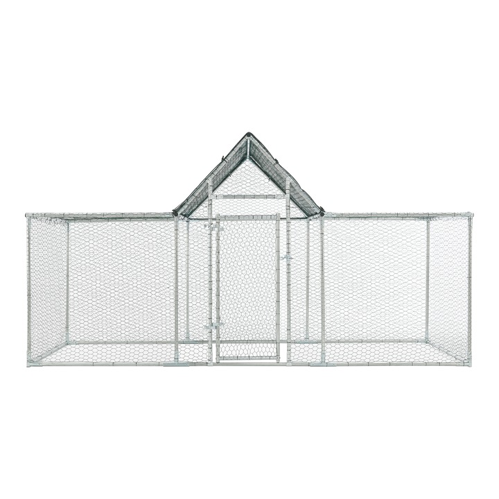 Cotet pasari Arguin 300, pro.tec, 300 x 100 x 100 cm, otel galvanizat, argintiu/verde inchis, pentru exterior