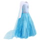 Set rochita si accesorii Elsa Frozen, AmzBarley®, 3-4 ani, 110 cm, Halloween, Cosplay, Craciun, Carnaval, Paste, Ziua Copilului, Ziua Indragostitilor, Albastru