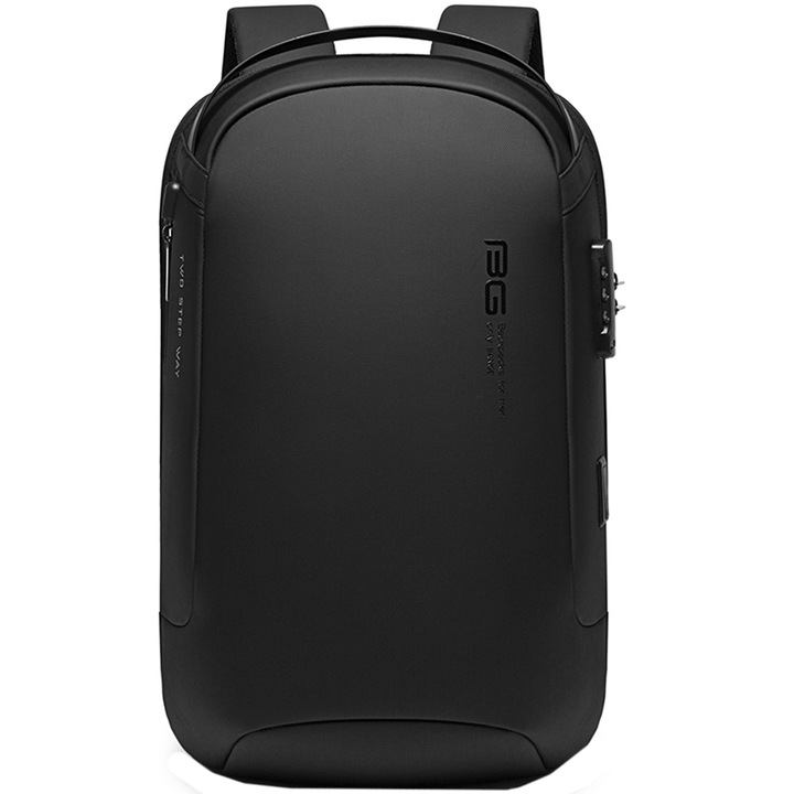 Раница за лаптоп Bange, Водоустойчива, USB порт, Система против кражба, BG7225BK, Черен
