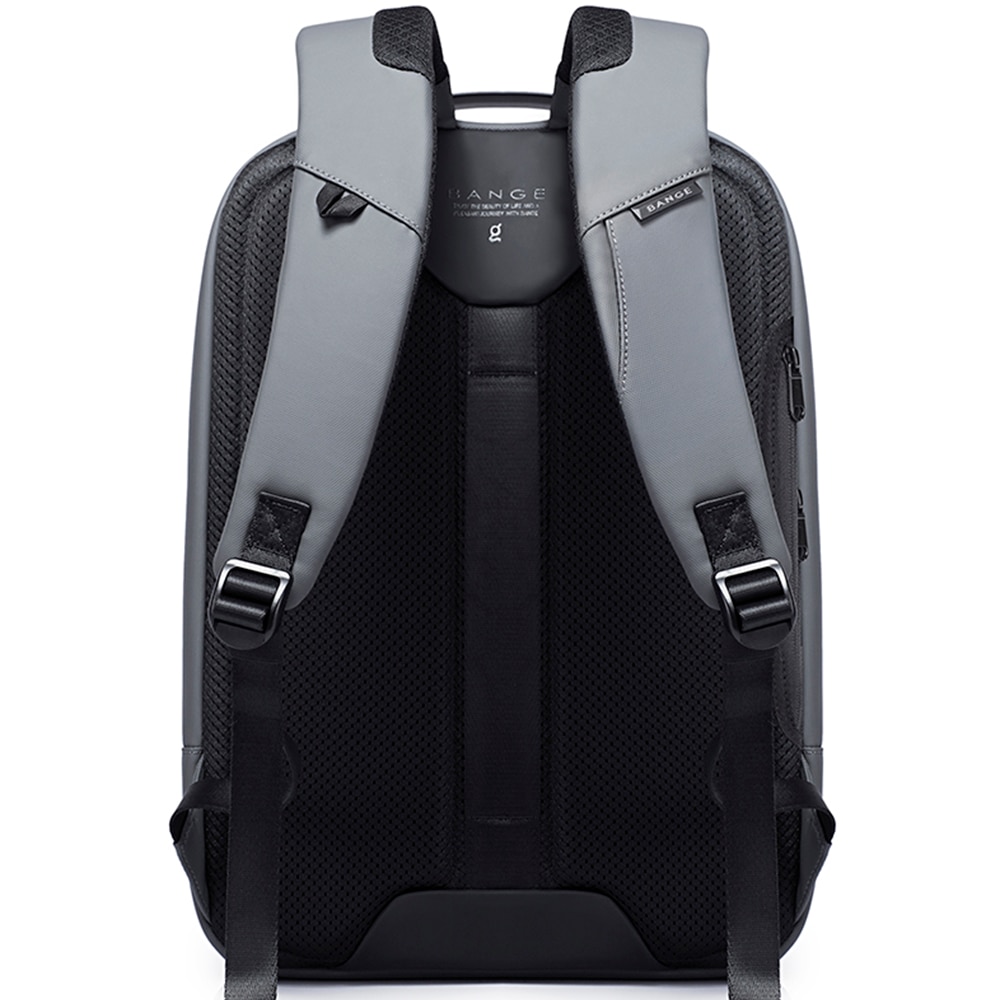 Rucsac laptop 15.6 inch, port USB, si USB-C, rezistent la apa, buzunar antifurt, sistem fixare pe valiza BANGE, BG7238GY, Gri