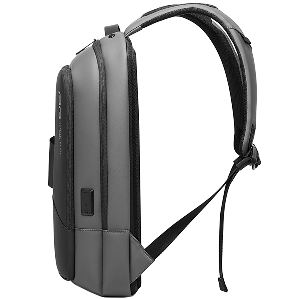 Rucsac laptop 15.6 inch, port USB, si USB-C, rezistent la apa, buzunar antifurt, sistem fixare pe valiza BANGE, BG7238GY, Gri