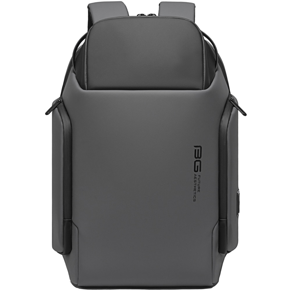 Rucsac laptop 15.6 inch, port USB, si USB-C, rezistent la apa, sistem fixare pe valiza, rucsac smart, potrivit pentru calatorii BG7277GY, Gri