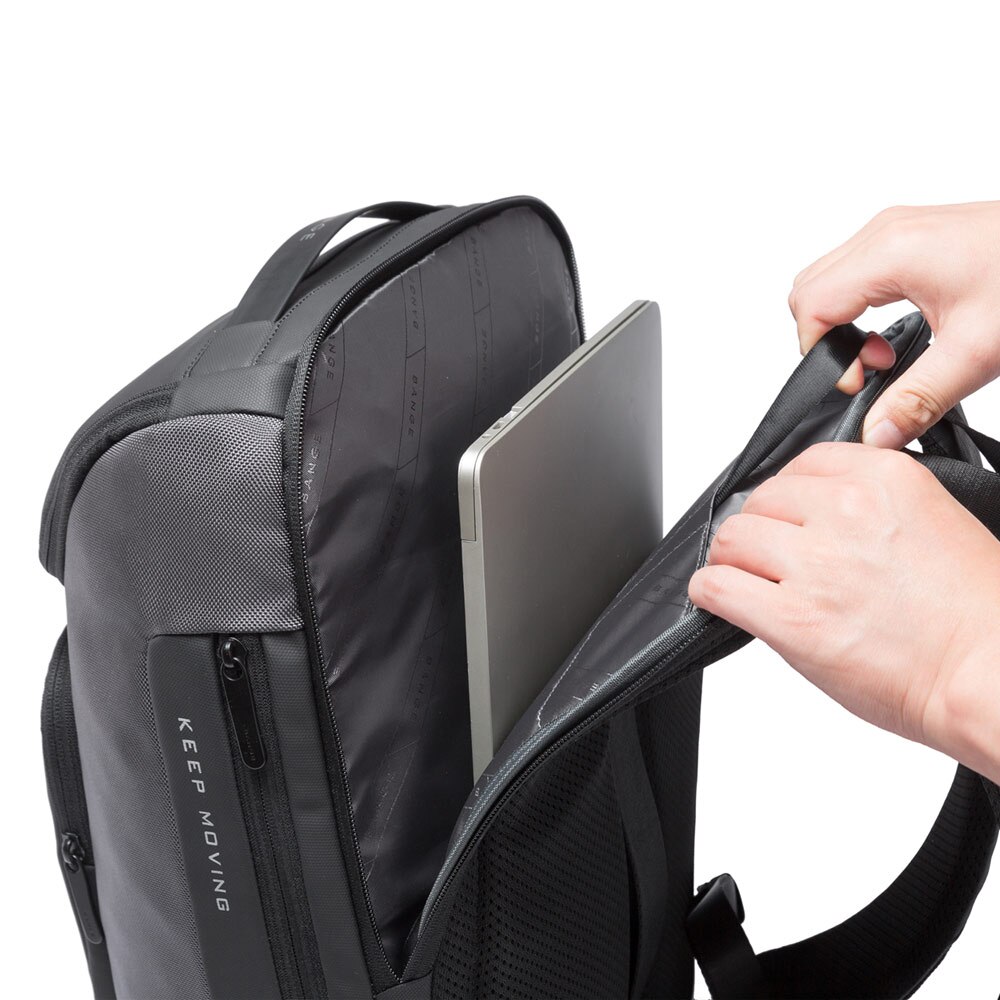 Rucsac laptop 15.6 inch, port USB, si USB-C, sistem fixare pe valiza, rezistent la apa, pentru calatorii, BANGE, BG7078GY, Gri