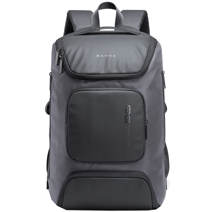 Раница Bange, Елегантна, Ежедневна, Водоустойчива, USB порт, BG7078GY, Сив
