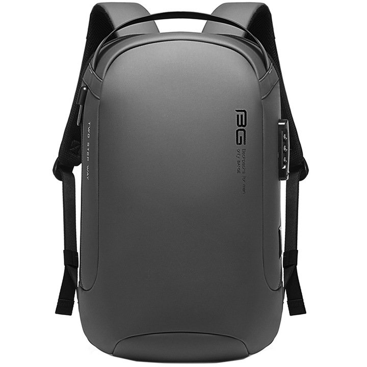 Раница за лаптоп Bange, BG7225GY, С USB порт, Водоустойчива, Сива