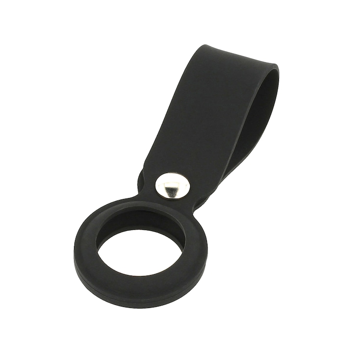 Breloc pentru Apple AirTag 87758, din silicon, negru Negru