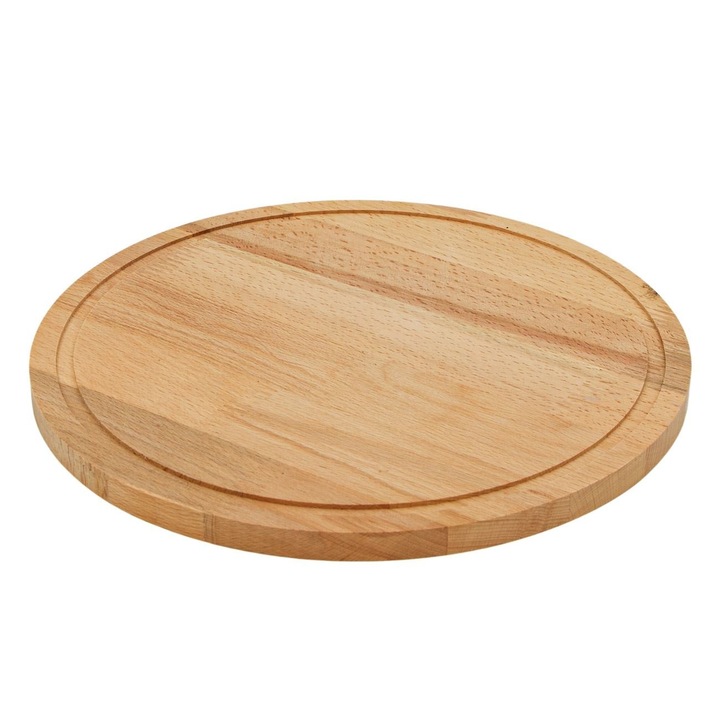 Кръгъл дървен кухненски чопър 29 см