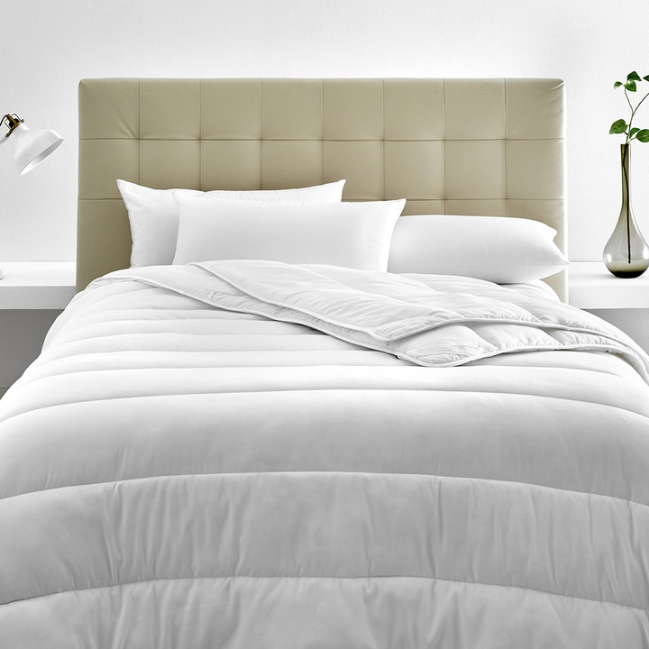 Pilota din Fibre Hipoalergenice, 140 X200 cm Alb