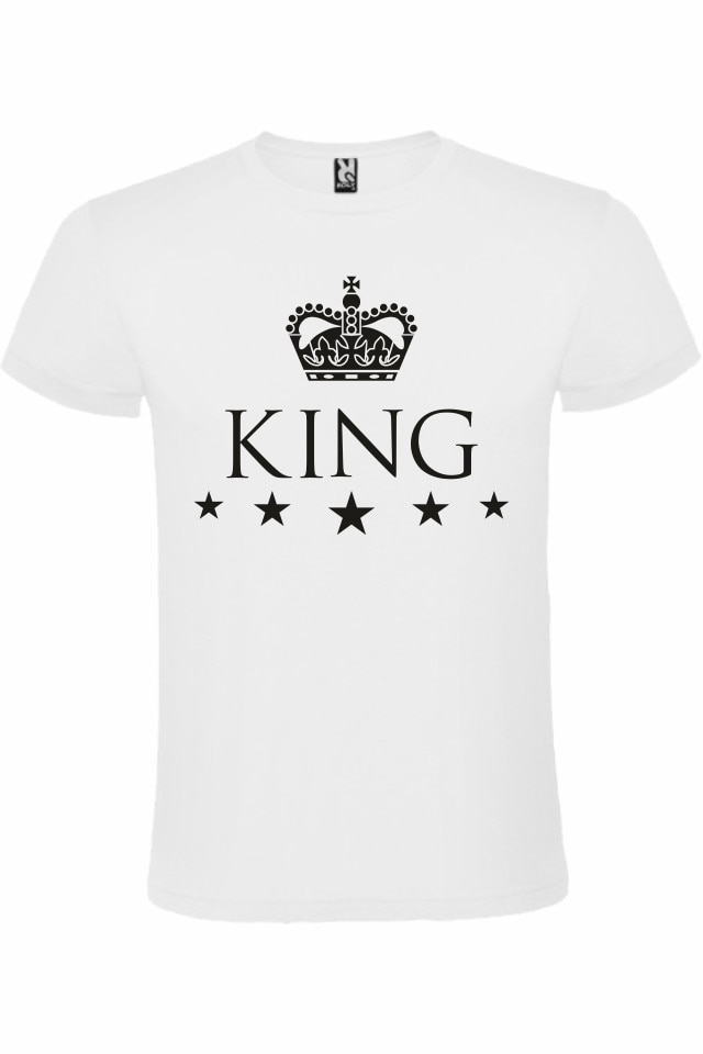 Tricou personalizat King, Alb
