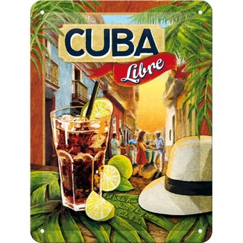 Tablou metalic - Cocktail Time - Cuba Libre - 15x20 cm Tablou metalic - Cocktail Time - Cuba Libre - 15x20 cm