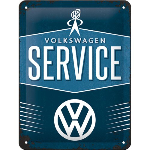 Tablou metalic - Volkswagen Service - 15x20 cm