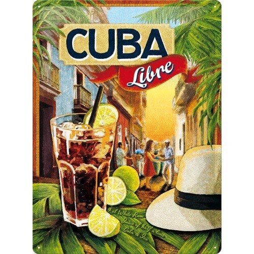 Tablou metalic - Cuba Libre - 30x40 cm