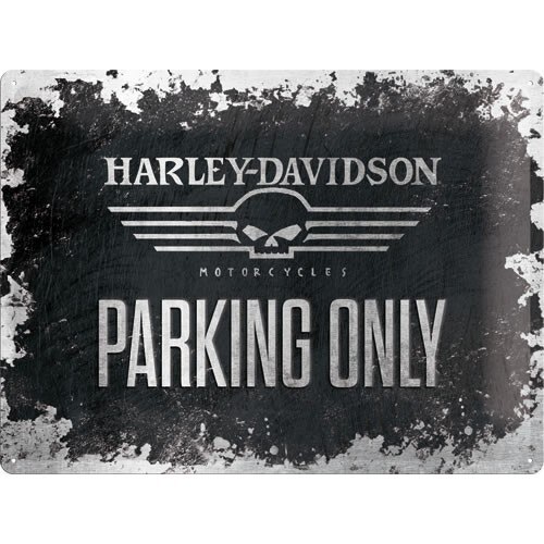 Tablou metalic - Harley-Davidson - Parking Only - 30x40 cm