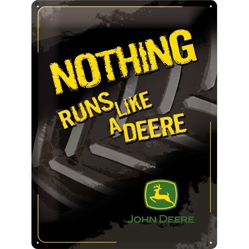 Tablou metalic - John Deere - Run Like a Deere - 30x40 cm