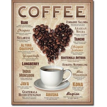 Tablou metalic - Heart Coffee - 30x40 cm Tablou metalic - Heart Coffee - 30x40 cm
