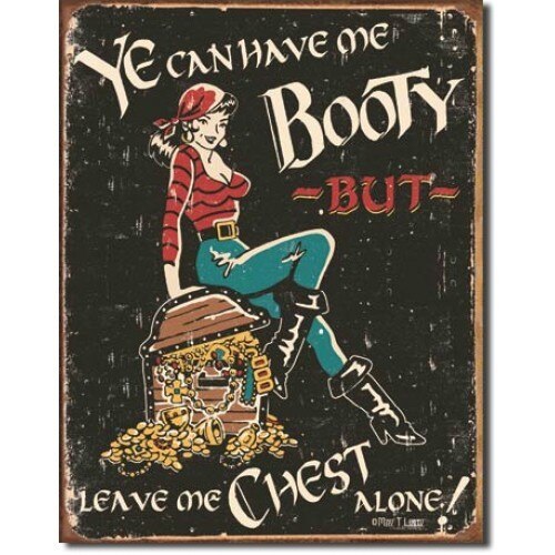 Tablou metalic - Leave My Chest Alone - 30x40 cm