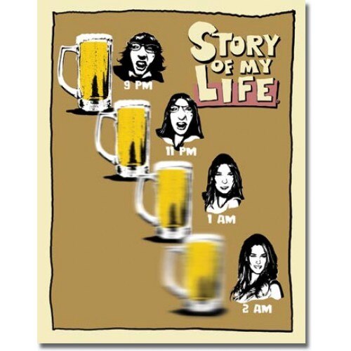 Tablou metalic - Story of my Life - 30x40 cm
