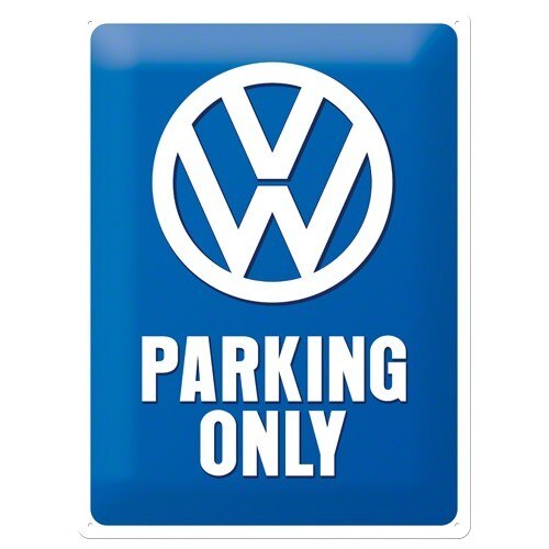 Tablou metalic - Volkswagen Parking only - 30x40 cm