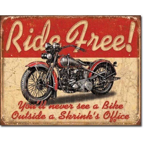 Tablou metalic - Ride Free - 30x40 cm