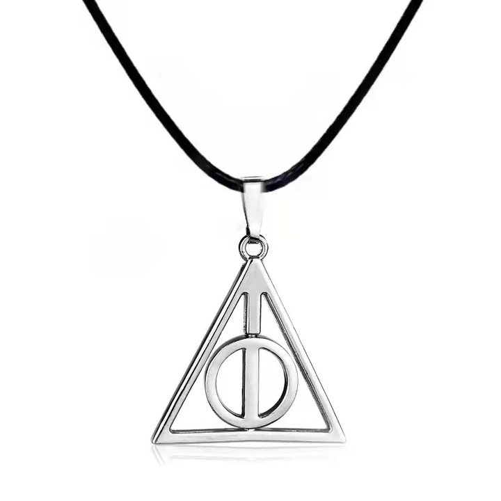 Nevermore Harry Potter háromszög medál nyaklánc, Death Saints, ezüst