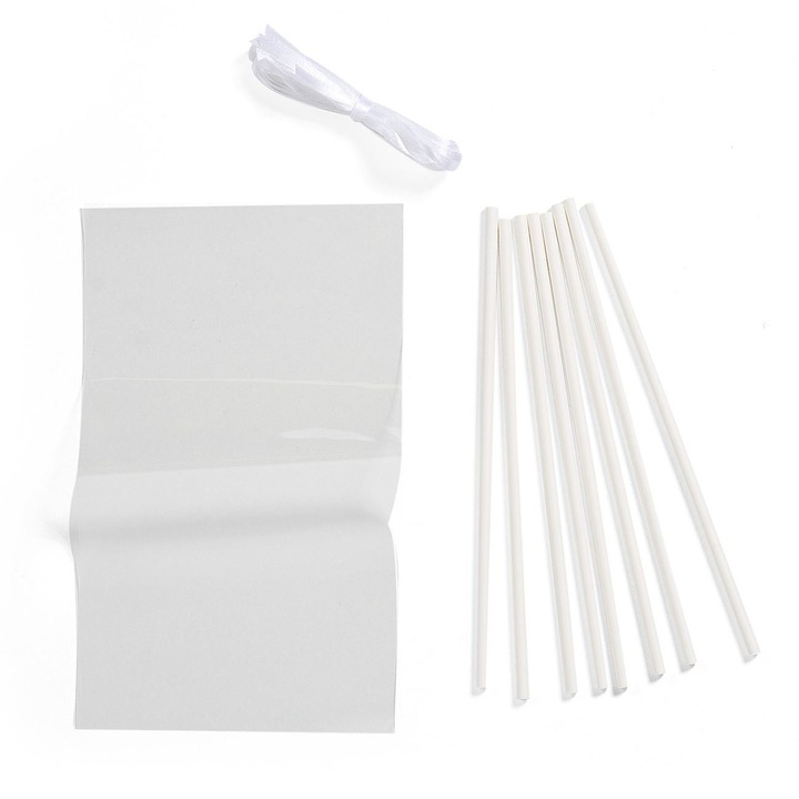 Set 8 pungi transparente pentru bomboane, 10.5 x 15 cm