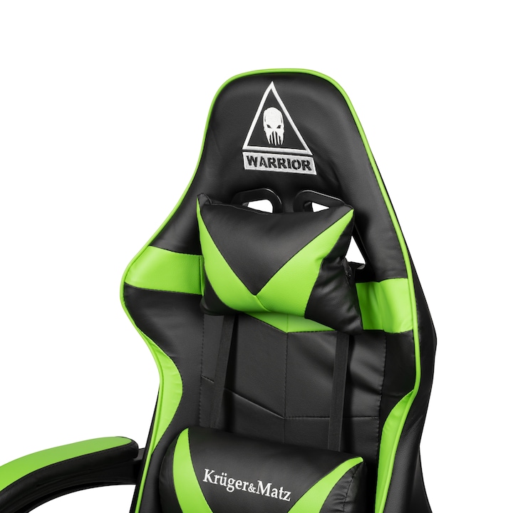 Геймърски стол Warrior GX-150 Kruger&Matz Black/Green