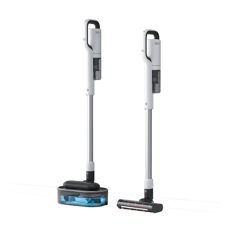 Aspirator vertical, Roidmi, X20S, Alb/Negru, Fara fir, 2 in 1, Functie mop, Putere 435W, Rezervor 0,4 l, Baterie 2500 mAh, Filtrare in 6 etape, Accesorii incluse