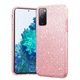 Husa compatibila cu Samsung Galaxy S20 FE, ultra slim din silicon, cu 3 straturi protective, Fashion, cu sclipici Glitter, Roz