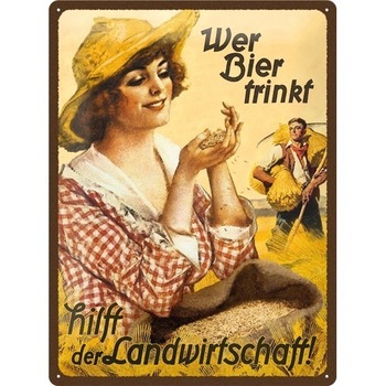 Tablou metalic - Wer Bier 3 - 30x40 cm Tablou metalic - Wer Bier 3 - 30x40 cm