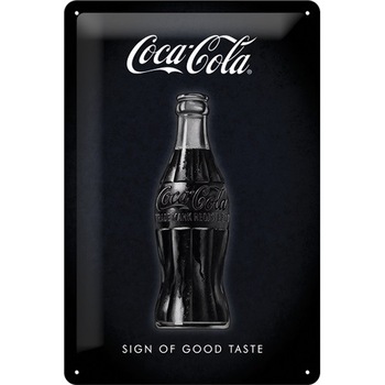 Tablou metalic - Coca Cola - Black - 20x30 cm Tablou metalic - Coca Cola - Black - 20x30 cm