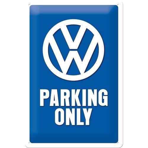 Tablou metalic - Volkswagen Parking only M - 20x30 cm