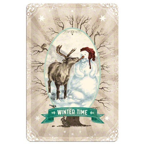 Tablou metalic - Winter Time - 20x30 cm