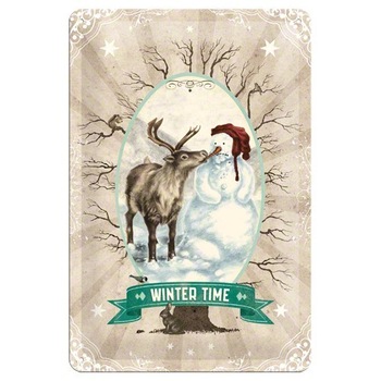 Tablou metalic - Winter Time - 20x30 cm Tablou metalic - Winter Time - 20x30 cm