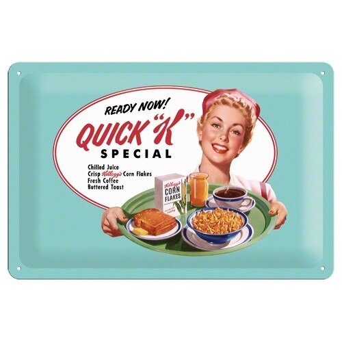 Tablou metalic - Kellogg's Quick Menu - 20x30 cm