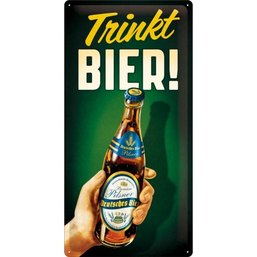 Tablou metalic - Beer - 25x50 cm
