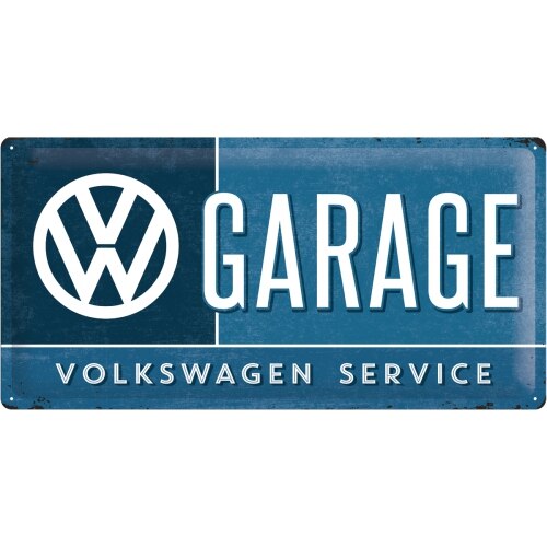 Tablou metalic - VW - Garage - 25x50 cm