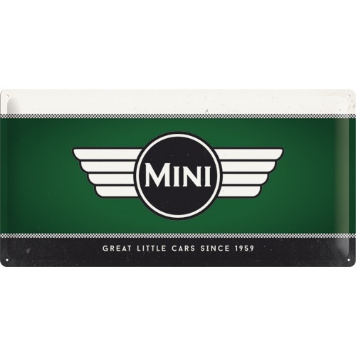 Tablou metalic - Mini Cooper Logo - 25x50 cm