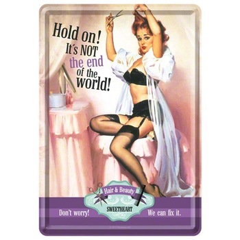 Tablou metalic - Hair and Beauty - 10x14 cm Tablou metalic - Hair and Beauty - 10x14 cm